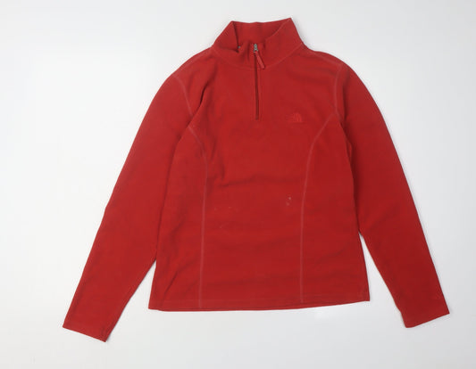 The North Face Women Red Medium Fleece Pullover