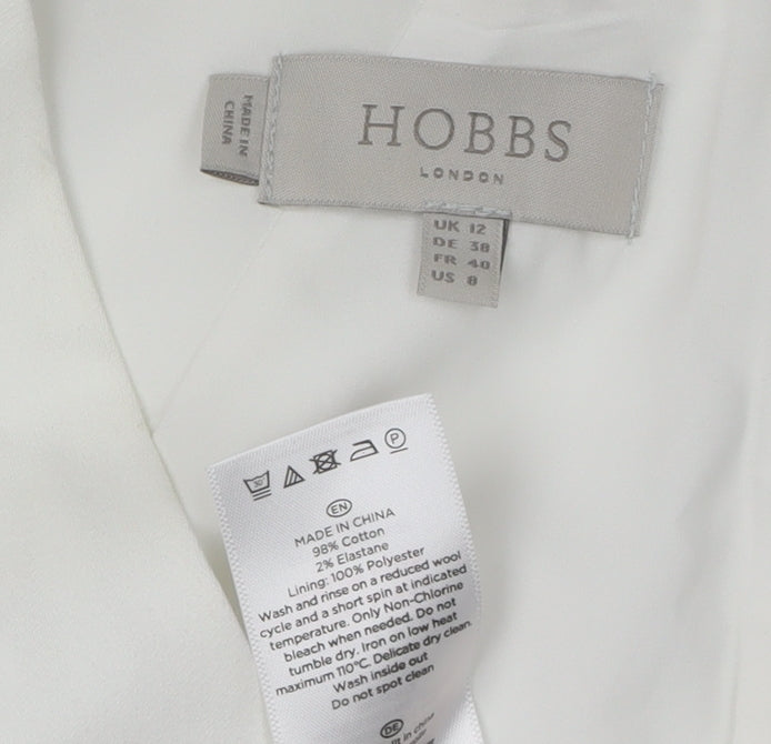 Hobbs Women's Multicoloured V-Neck Dress UK 12
