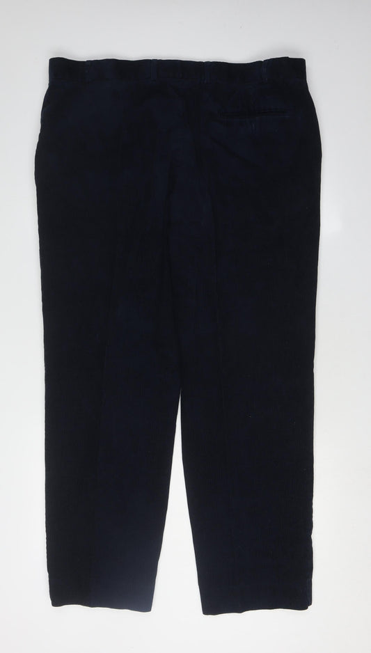 James Pringle Men's Blue Corduroy Trousers 42W 31L