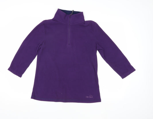 Peter Storm Women's Purple Fleece Henley Sweatshirt
