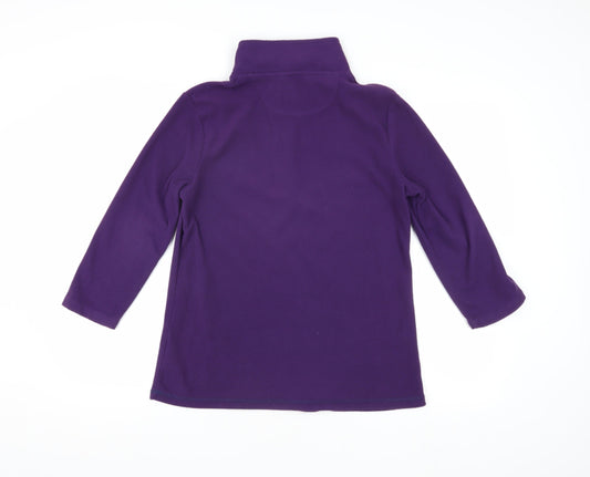 Peter Storm Women's Purple Fleece Henley Sweatshirt