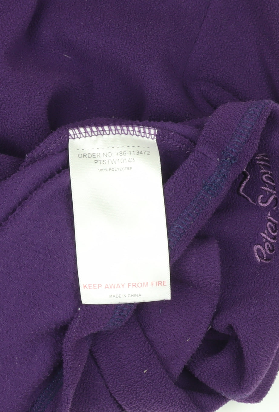 Peter Storm Women's Purple Fleece Henley Sweatshirt