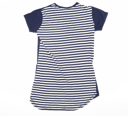 Harry Potter Teens Blue Striped T-Shirt, Size 6-8