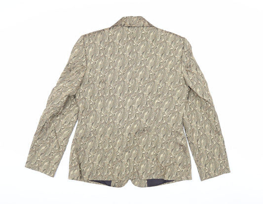 Wish Women's Beige Paisley Blazer, Size 14, Casual Chic