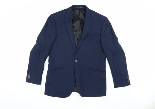 Jeff Banks Men's Blue Wool Blazer, 40S