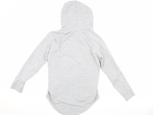 Adidas Women's Grey Hooded Pullover Hoodie M