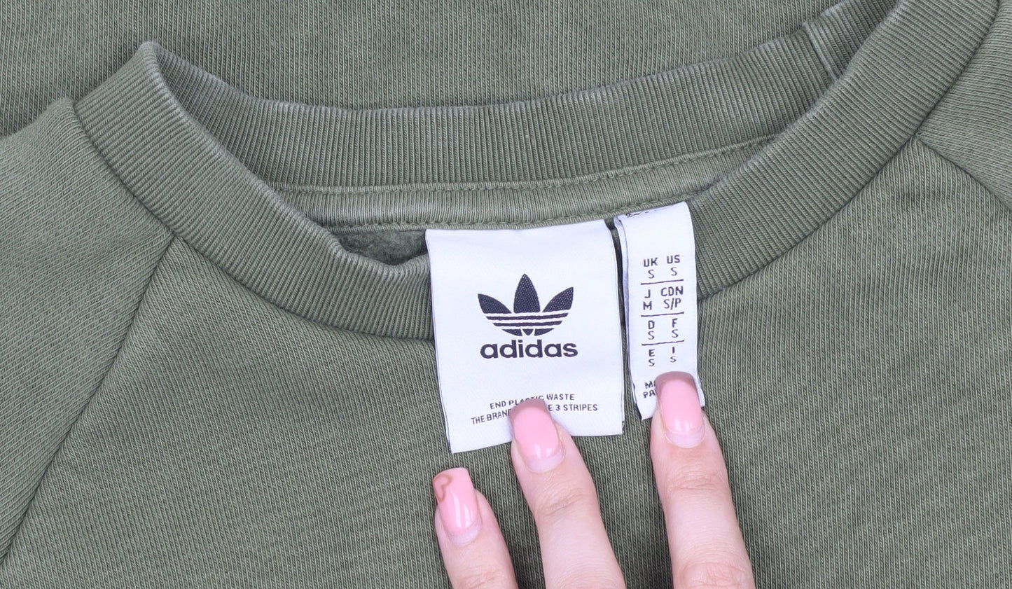 Adidas Men's Green Pullover Sweatshirt Size S