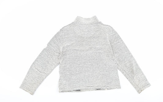 Womens UK M Weird Fish Grey Henley Sweatshirt