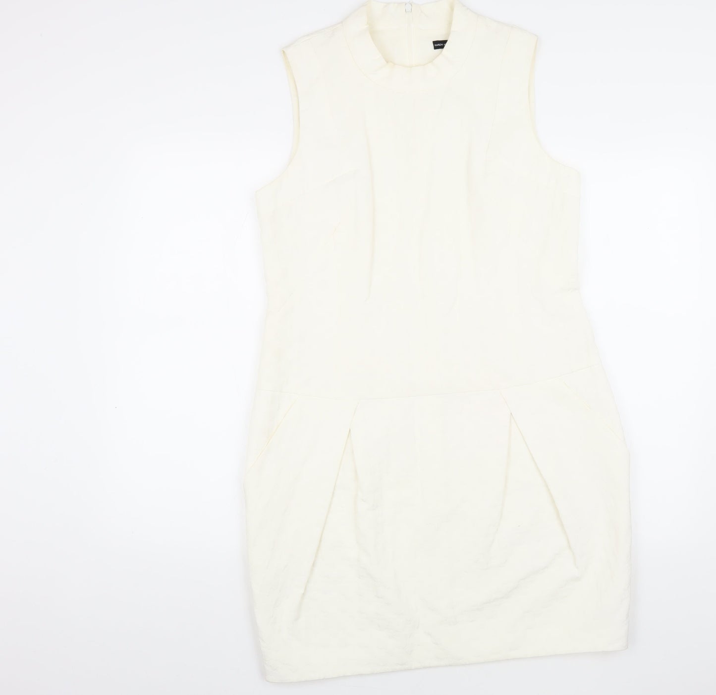 Karen Millen Women's Ivory Shift Dress Size 14