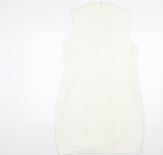 Karen Millen Women's Ivory Shift Dress Size 14