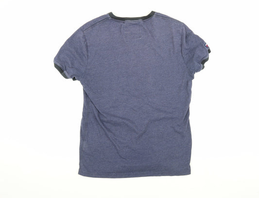 Superdry Men's Blue Crew Neck T-Shirt Size L