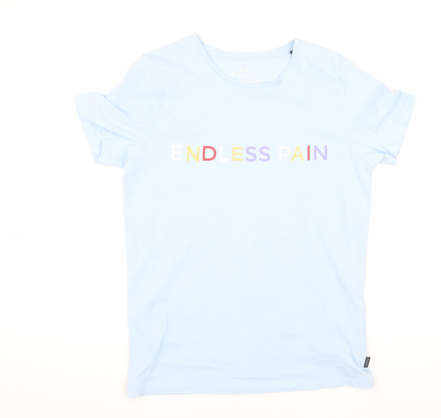 Jack & Jones Men's Blue Graphic Print T-Shirt - Size S