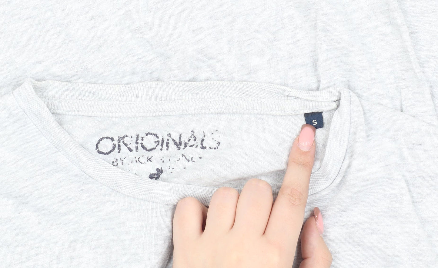 Jack & Jones Men's Grey College Theme T-Shirt, Size S