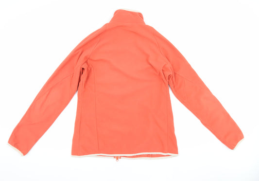 Nike Women's Orange Fleece Jacket XL Casual Full Zip