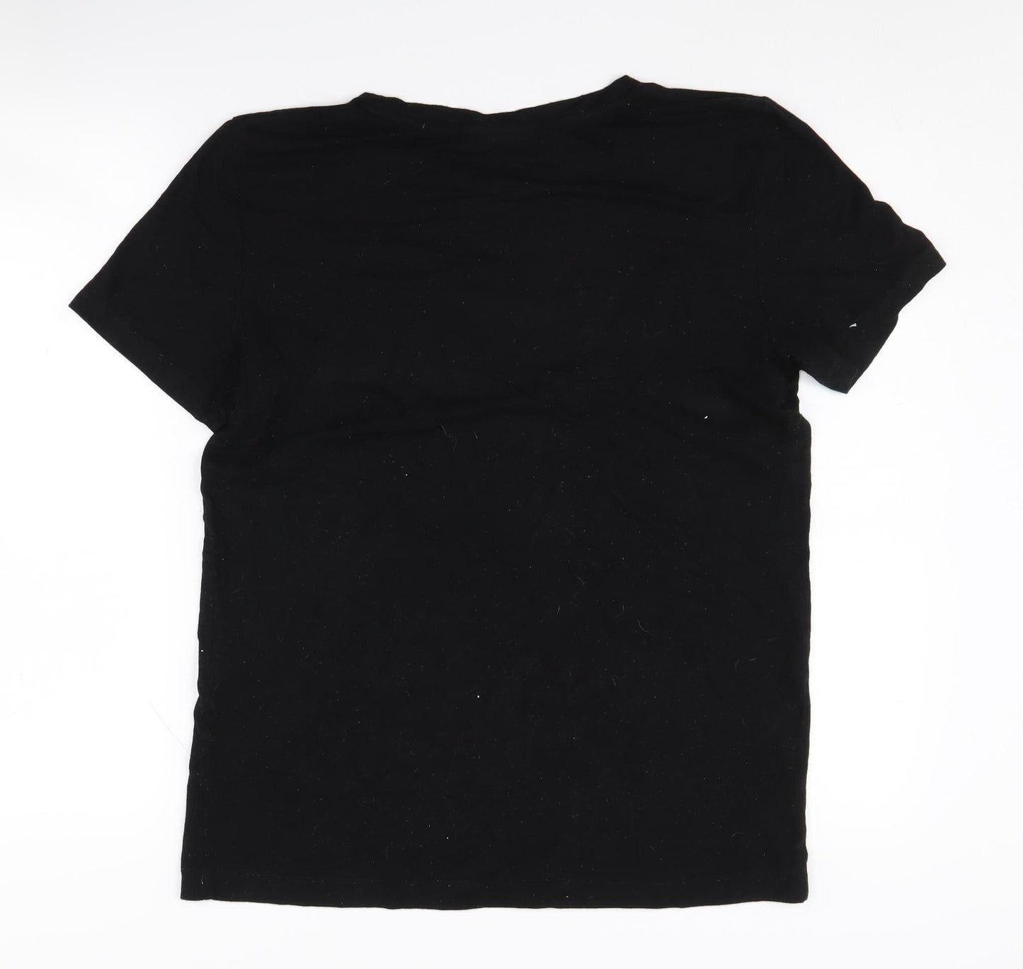 DKNY Women's Black Rhinestone T-Shirt, Size S