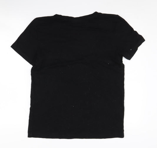 DKNY Women's Black Rhinestone T-Shirt, Size S