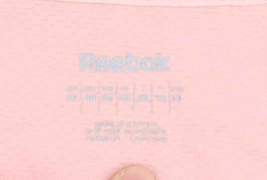 Reebok Women's Pink T-Shirt, Size 12, Casual Summer Essential