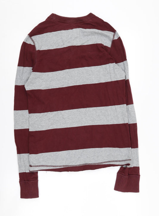 Hollister Men's Striped Long Sleeve T-Shirt, Size S