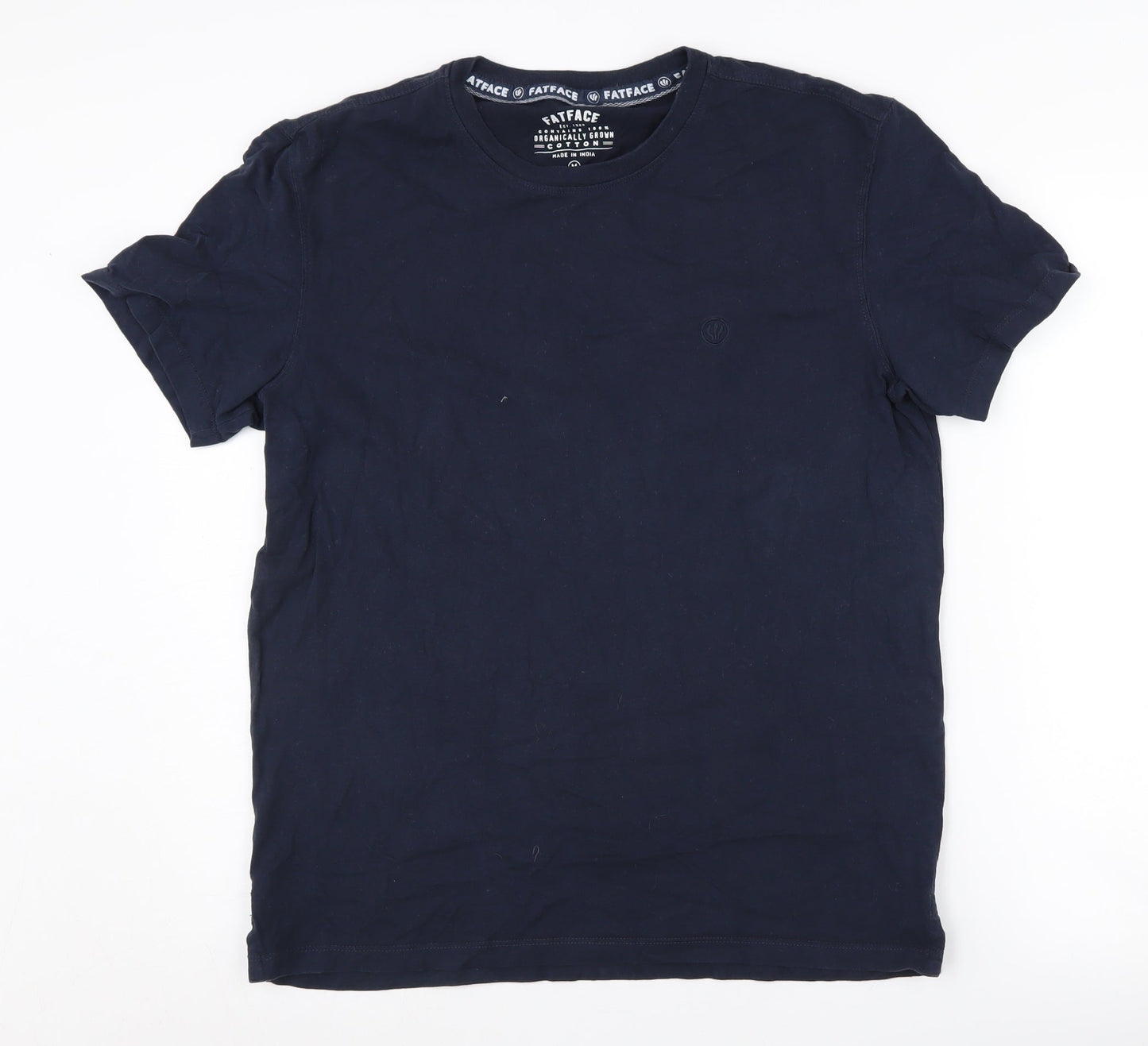 FatFace Unisex Blue Cotton Crew Neck T-Shirt - M