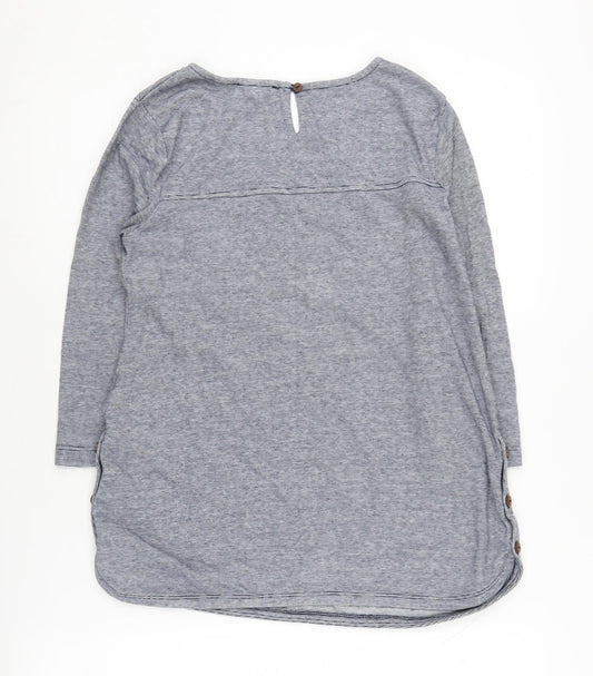 Fat Face Women's Blue Long Sleeve Top, UK 8