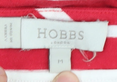 Hobbs Women's Red 3/4 Sleeve Striped Top, Size M