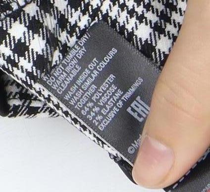 Marks and Spencer Women's Check Trousers Size 6