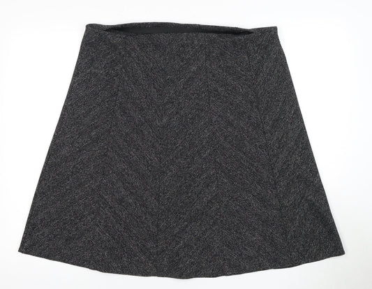 Marks and Spencer Women Black A-Line Knee Length Skirt