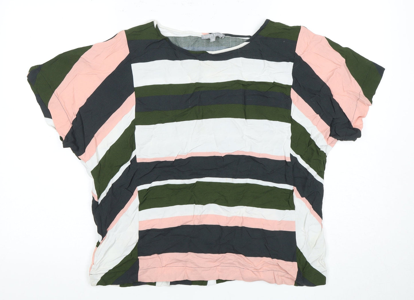 Oliver Bonas Women's Multicoloured Striped Top Size 14