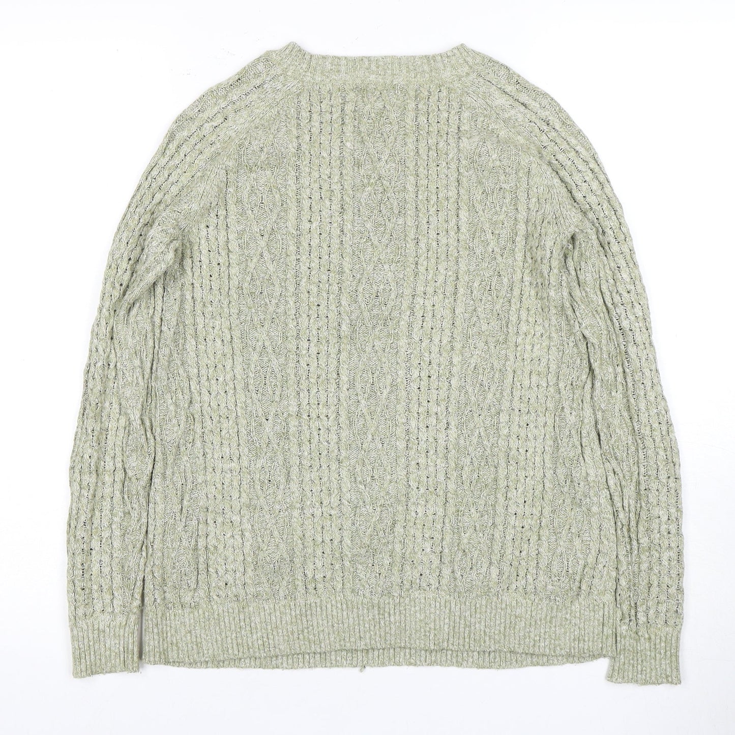 Fat Face Women’s Grey Cable-Knit Pullover Jumper Size 8