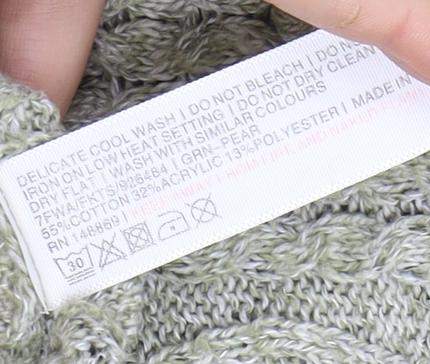 Fat Face Women’s Grey Cable-Knit Pullover Jumper Size 8