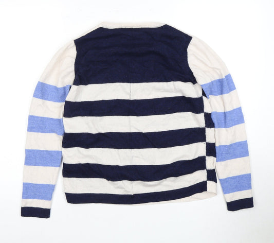 White Stuff Women's Multicoloured Stripe Pullover Jumper 16