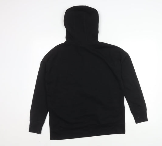 Calvin Klein Women's Black Hoodie - Size S, Logo Accents