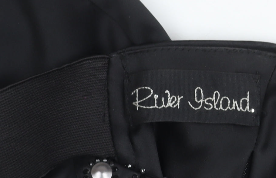 River Island Women's Black Strapless Dress Size 10