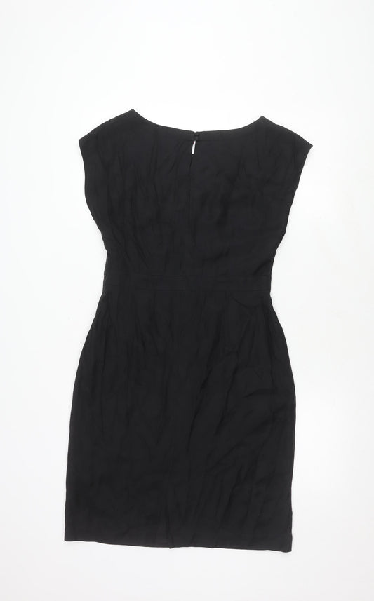 Boden Women's Black Dress, Size 12 Viscose Silk Elegance