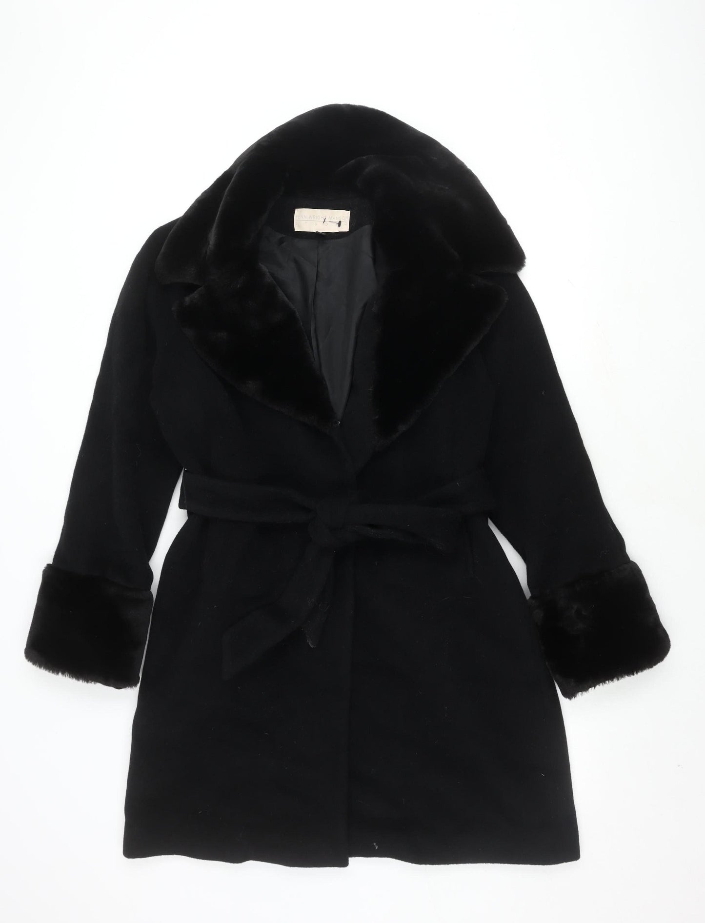 Fenn Wright Manson Women's Black Wool Blend Belted Coat