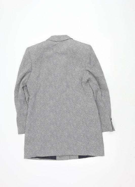 Eugen Klein Women's Grey Herringbone Blazer, Size 8