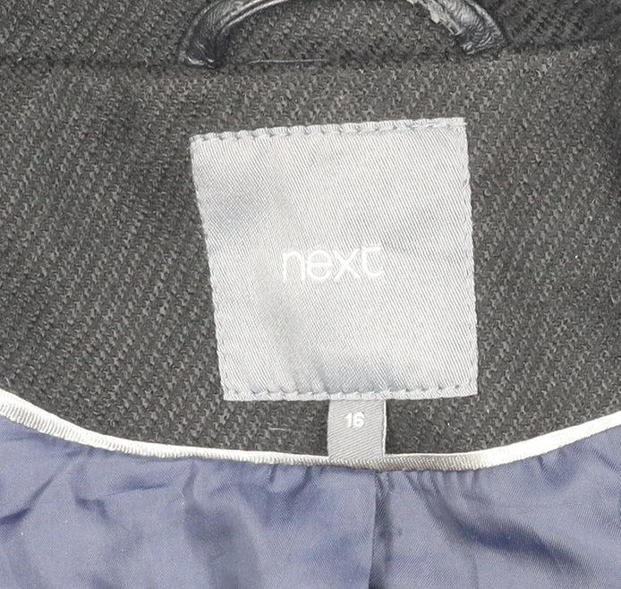 Next Women's Black Zip Casual Jacket Size 16