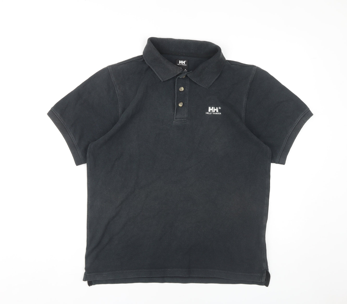 Helly Hansen Men's Black Polo, Medium, Short Sleeve