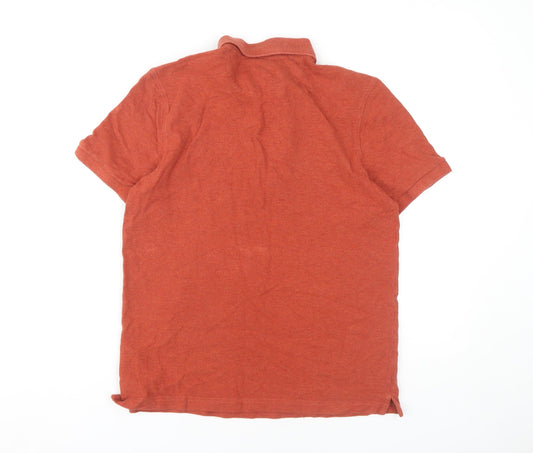 Farah Men's Orange Polo Shirt M Short Sleeve Cotton