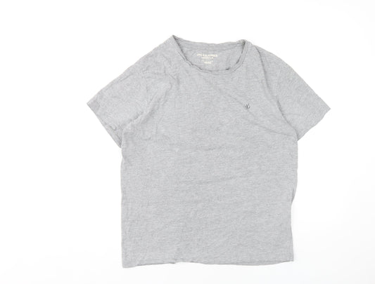 Mens UK Size M JACK & JONES Grey Cotton Blend T-Shirt