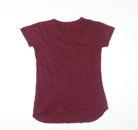 Harry Potter Unisex Adults Red Hogwarts T-Shirt S