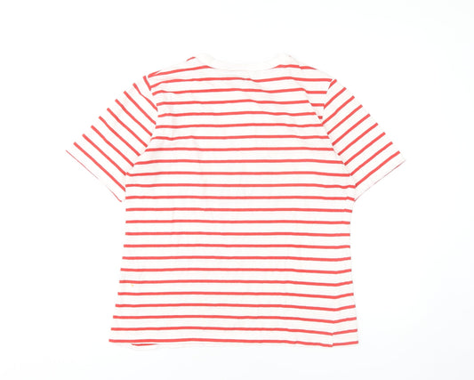 Crew Clothing Women’s Red Striped T-Shirt Size 8