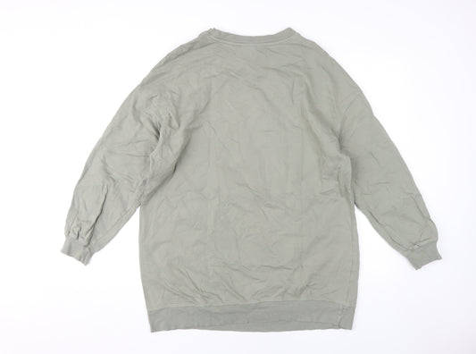H&M Green Disney Mickey Mouse Women's Pullover Sweatshirt, Size 12