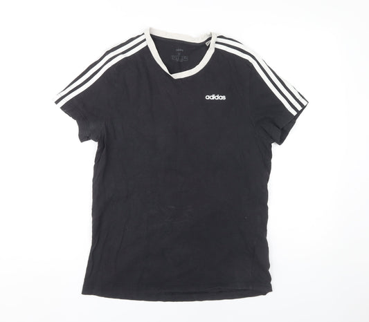 Mens UK Size M adidas Black Cotton T-Shirt