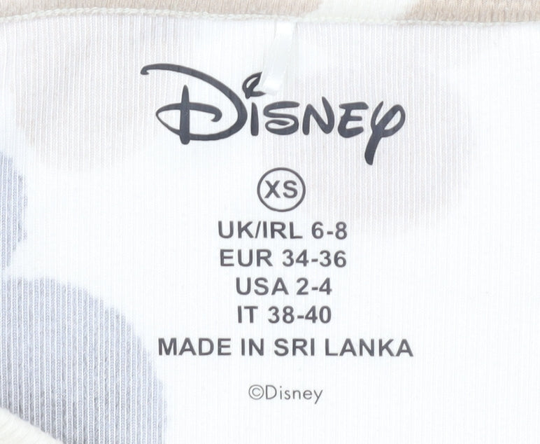 Disney Women's Multicoloured XS Crew Neck Top