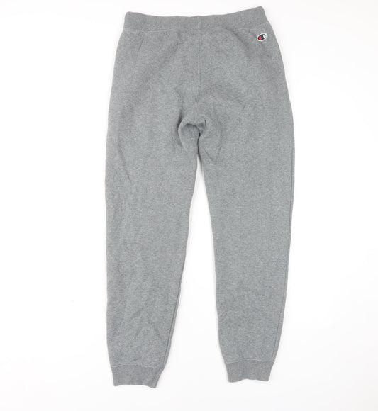 Champion Boys Grey Jogger Trousers Size L - Cotton Blend