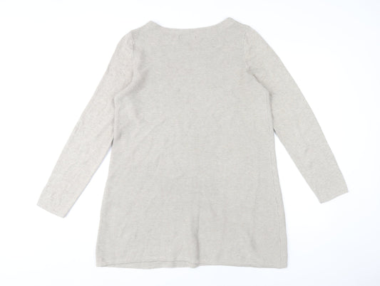 Laura Ashley Beige Long Sleeve Dress UK 14 Women