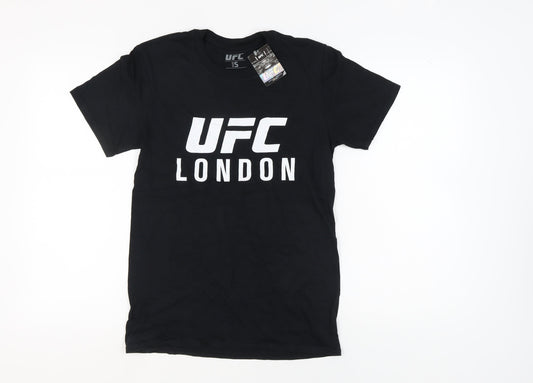 UFC Men's Black Cotton Graphic T-Shirt - Small