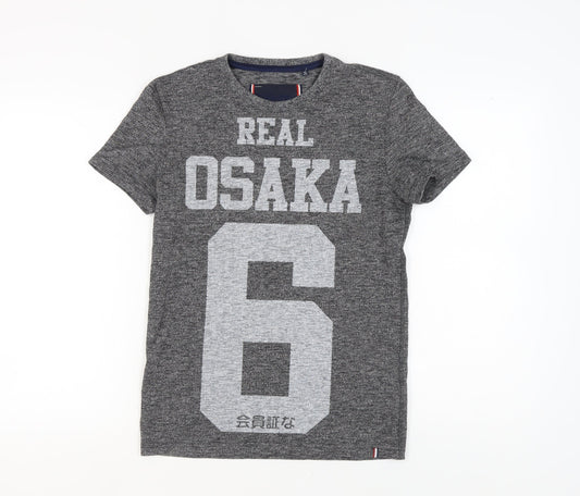 Superdry Unisex Grey Basic T-Shirt S Casual Crew Neck