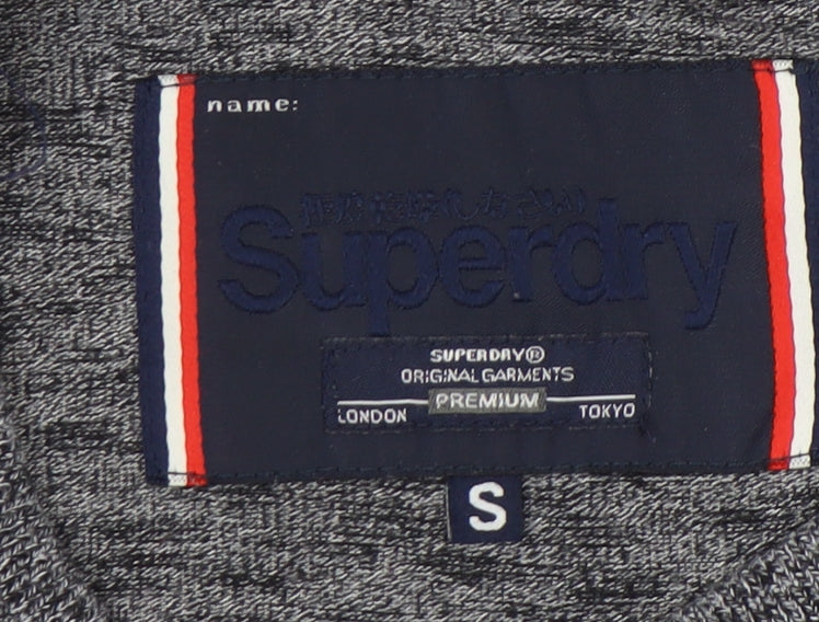 Superdry Unisex Grey Basic T-Shirt S Casual Crew Neck